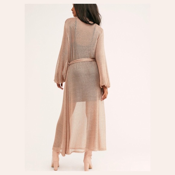 NEW Free People Daybreak Midi Dress - Rose Gold - Picture 3 of 11